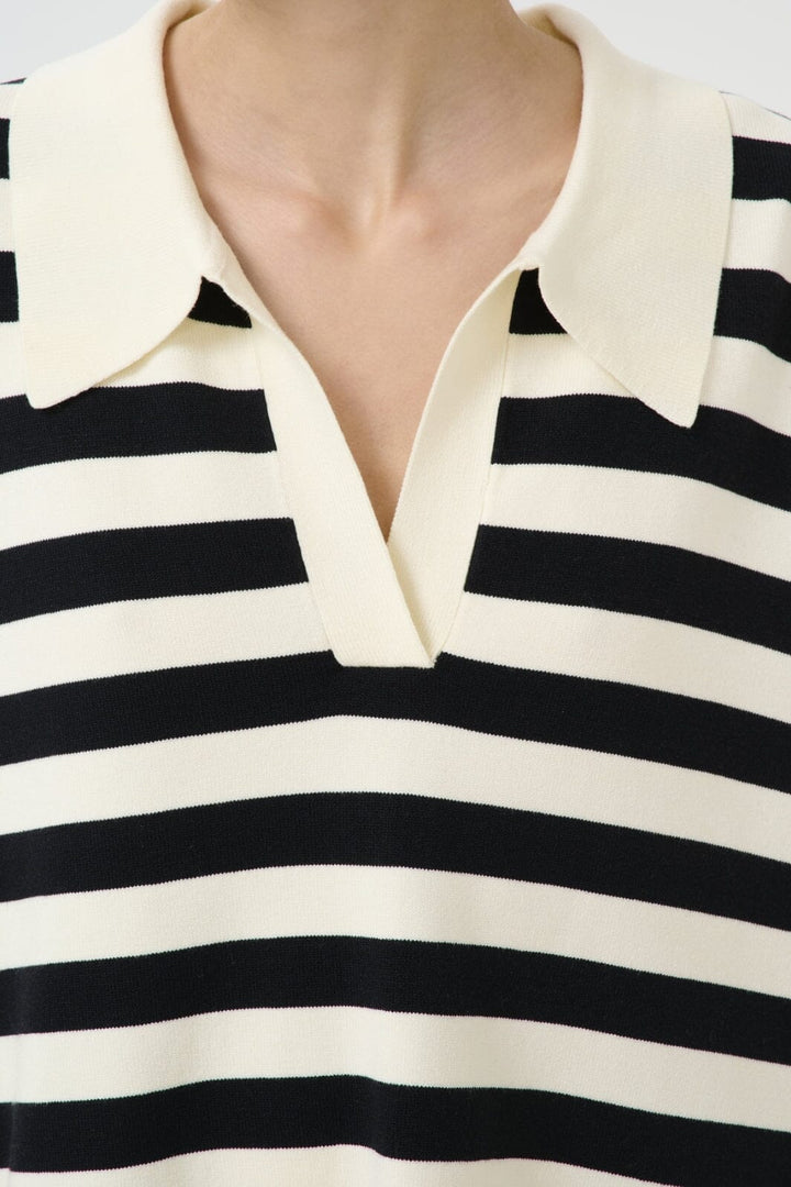 Gestuz - Gzalli Pullover 10910128 - 107569 - Black/Ivory Striped