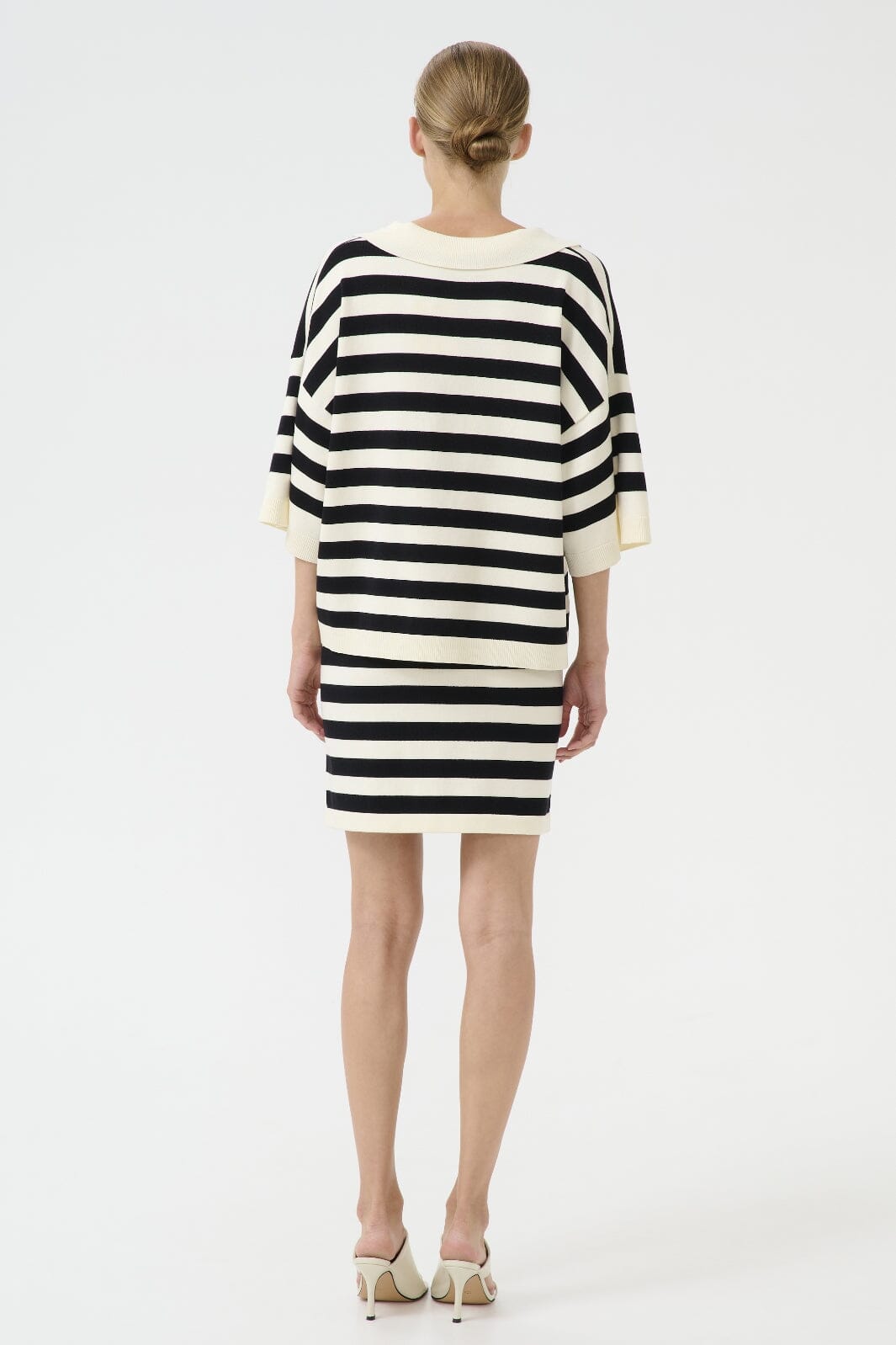 Gestuz - Gzalli Pullover 10910128 - 107569 - Black/Ivory Striped
