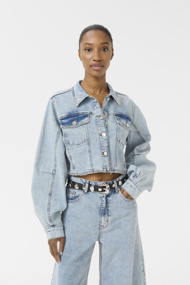 Gestuz - Gzdea Cropped Jacket 10910382 - 107868 - Light Blue Denim