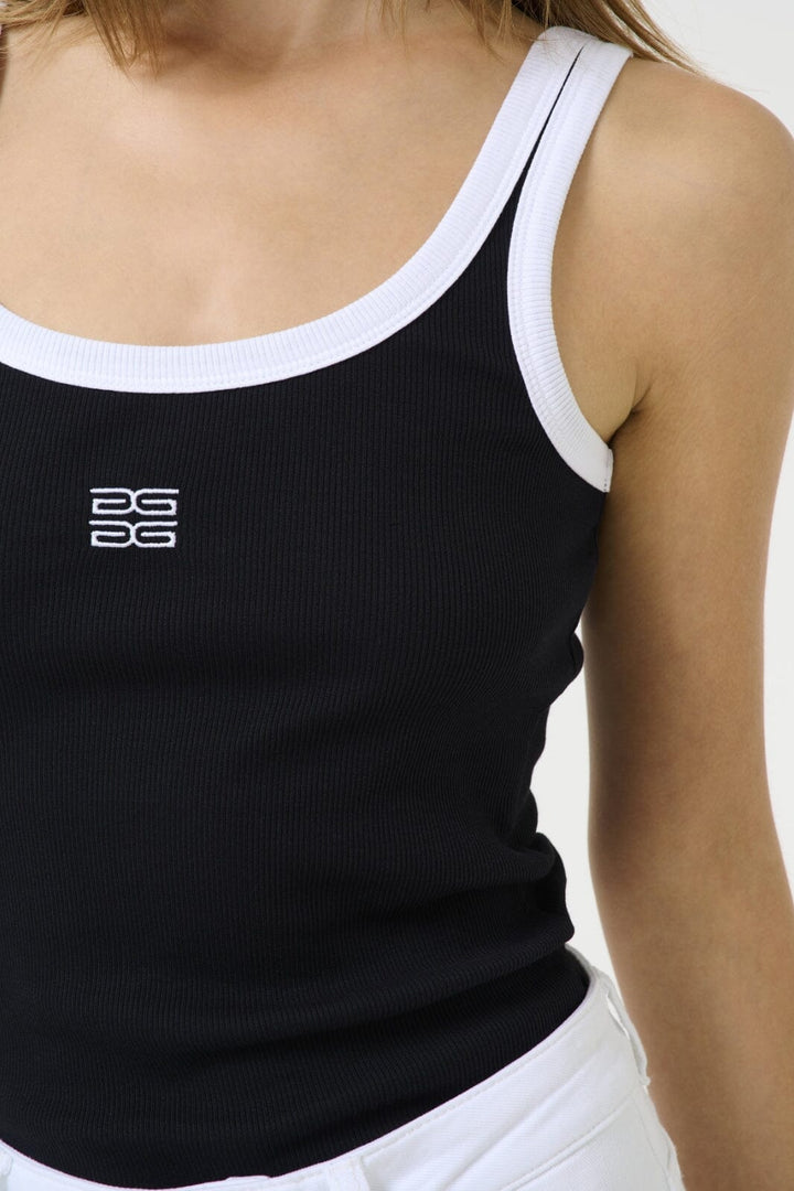 Gestuz - Gzdrew Contrast Logo Top 10910268 - 100017 - Black