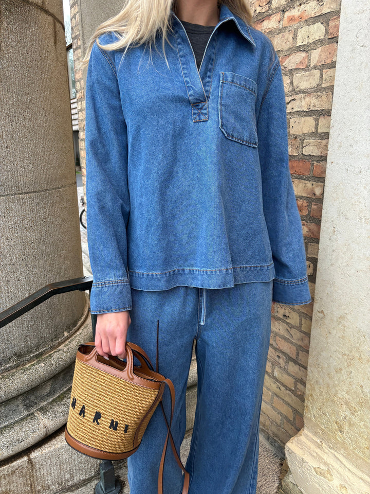 Forudbestilling - Global Funk - Maitana-G - 951 Mid Vintage Blue Skjorter 