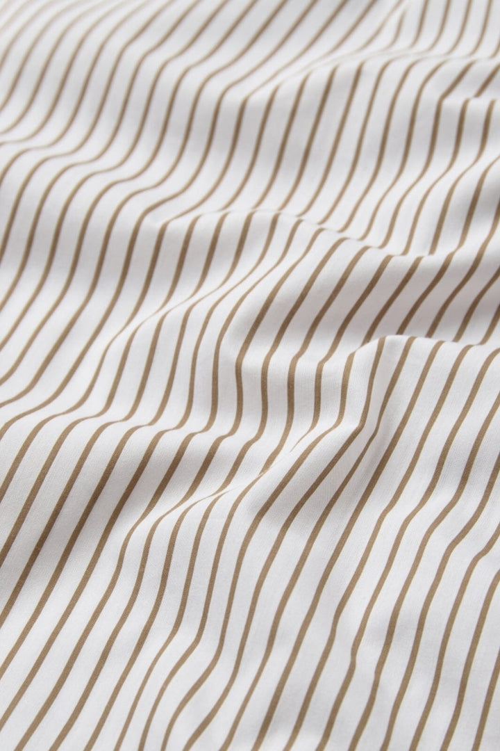 H2O - Rønne Essential Pajamas Shirt L/S 101018-2 - 7043 - White/Brown