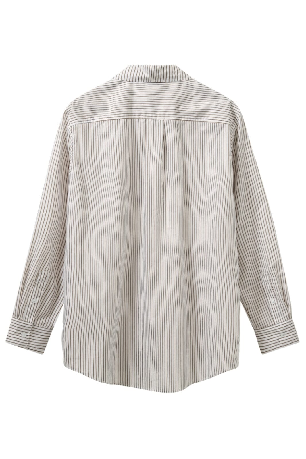H2O - Rønne Essential Pajamas Shirt L/S 101018-2 - 7043 - White/Brown