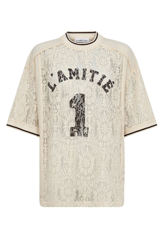 Forudbestilling - Haute L'Amitié - Lace Football Tee HL10001 - Pearl T-shirts 