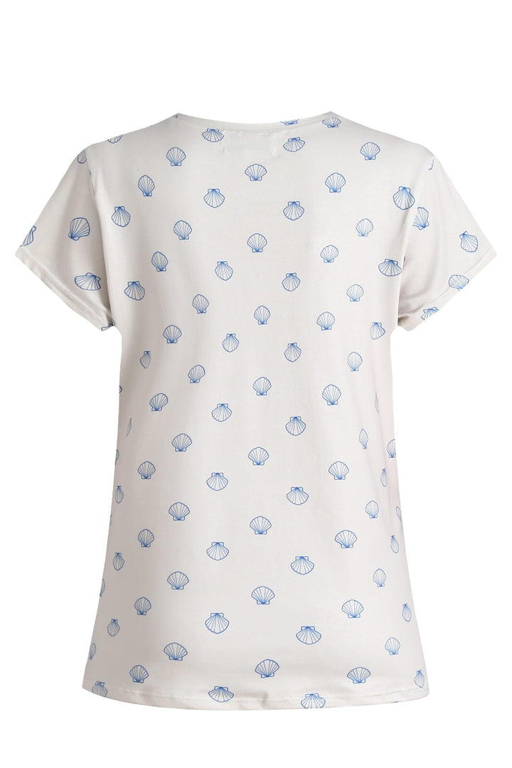 Liberte - Alma-U-Tshirt 9581 - Ivory Cobolt Shell