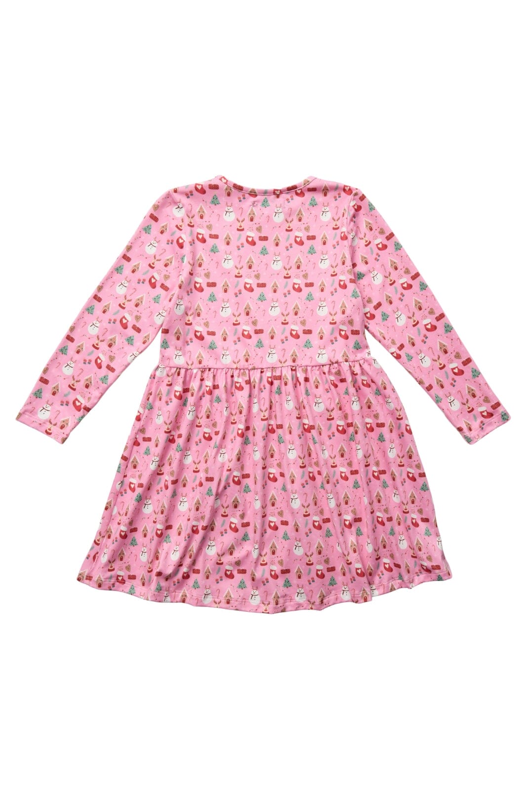 Forudbestilling - Liberté Ami - Alma-Ls-Babydoll-Dress (Kids) - Christmas Time Pink X-Mas23 Kjoler 