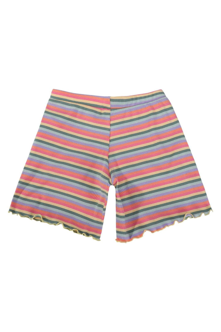 Liberte Ami - Natalia-Shorts-Kids 21234 - Multi Orange Pink Stripe
