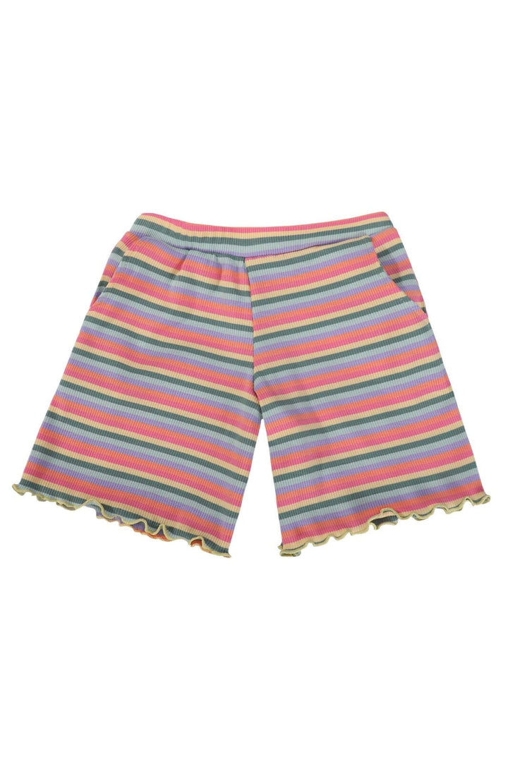 Liberte Ami - Natalia-Shorts-Kids 21234 - Multi Orange Pink Stripe