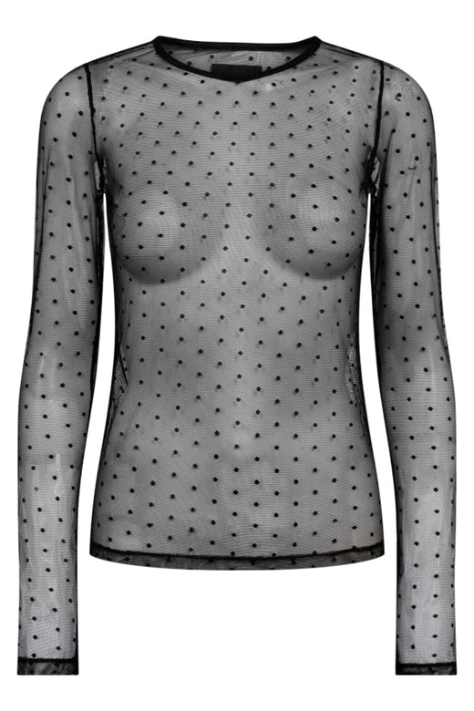 Forudbestilling - Liberte - Isa-Ls-Lace-Blouse - Black Dot Bluser 