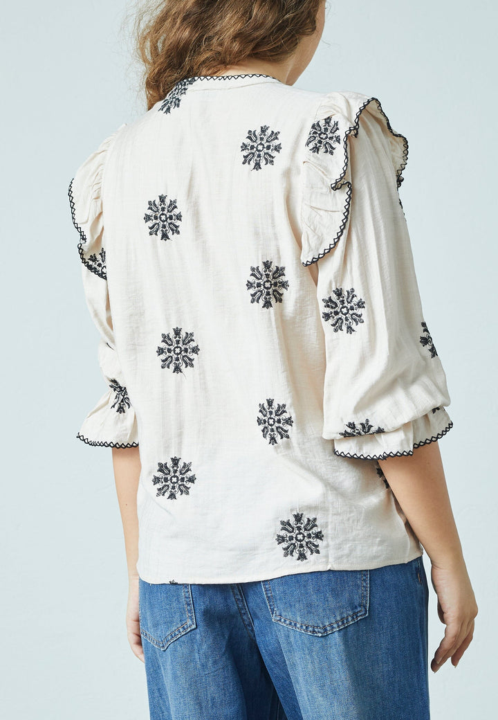Forudbestilling - Love & Divine - Love1347 18776 - 811 - Bamboo/Black Flower Skjorter 