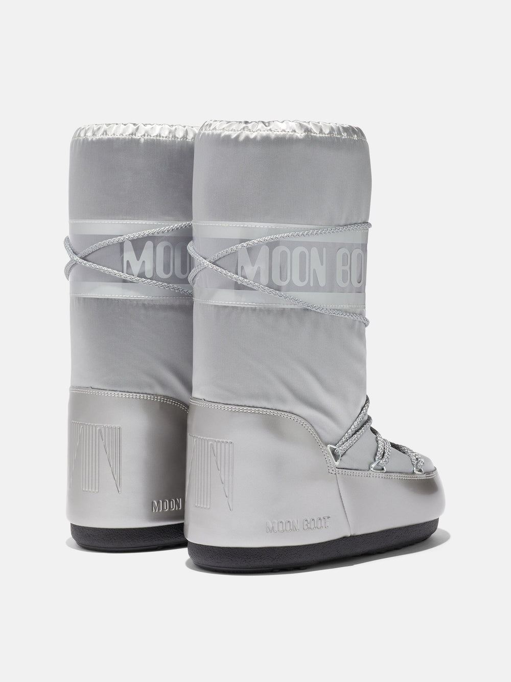 Forudbestilling - Moon Boot - Icon Glance Silver Satin - 002 Silver Støvler 