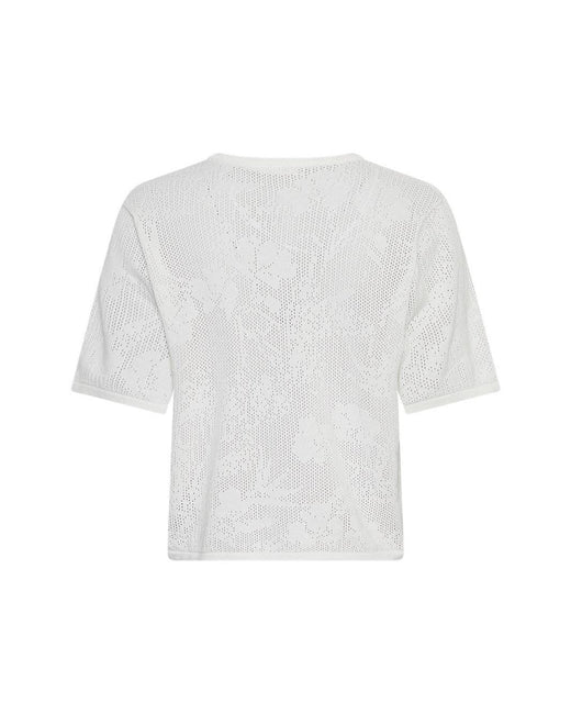 Forudbestilling - Moss Copenhagen - Mschluri 2/4 Pullover 19179 - Egret Strikbluser 