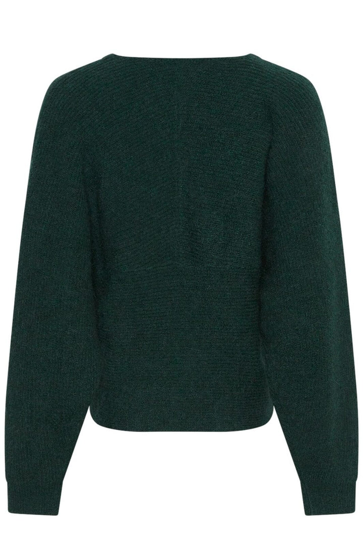 Forudbestilling - Moss Copenhagen - Mschzinelle Hope Wrap Pullover 18469 - Pine Grove Strikbluser 