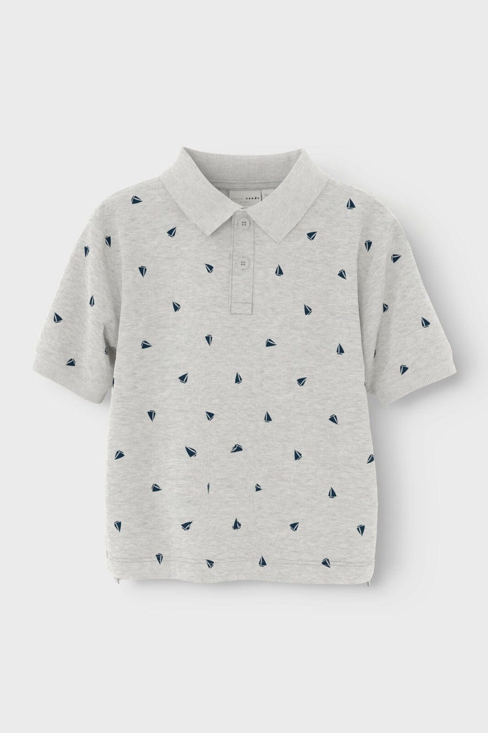 Name It - Nmmvolo Ss Nreg Polo - 4753945 Light Grey Melange Boats