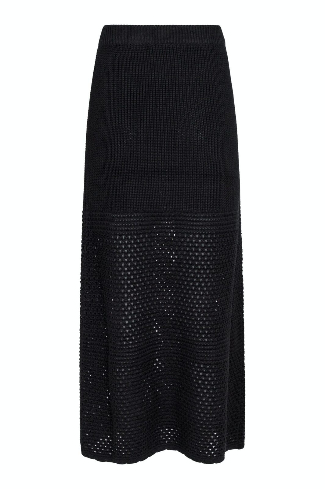 Forudbestilling - Neo Noir - Como Crochet Knit Skirt - Black Nederdele 