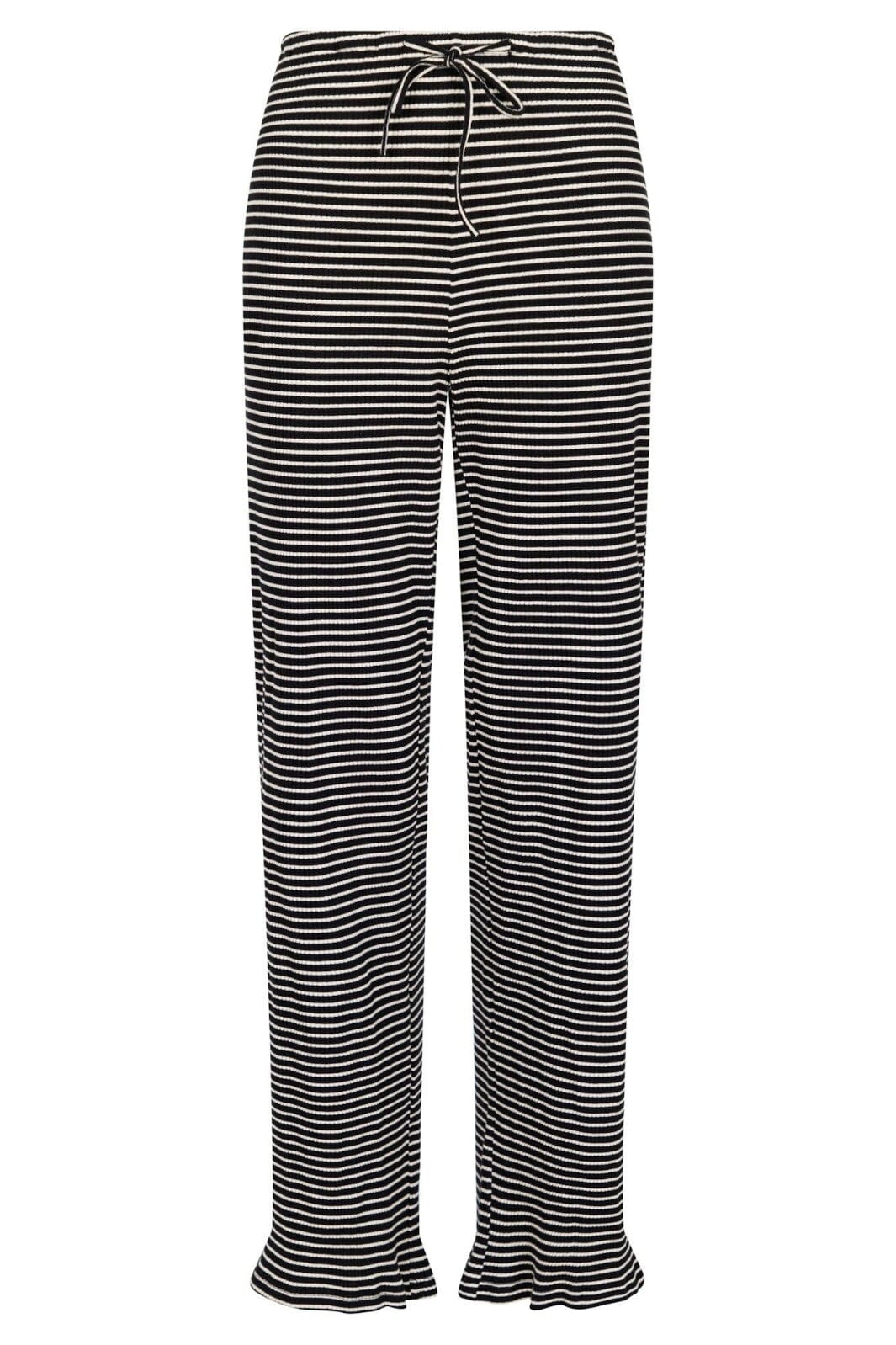 Forudbestilling - Neo Noir - Geri Stripe Pants - 100 Black Bukser 