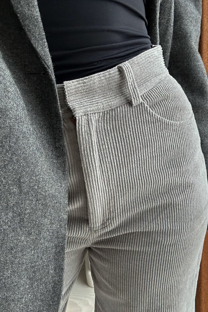 Forudbestilling - Neo Noir - Jena Corduroy Pants - Light Grey Bukser 