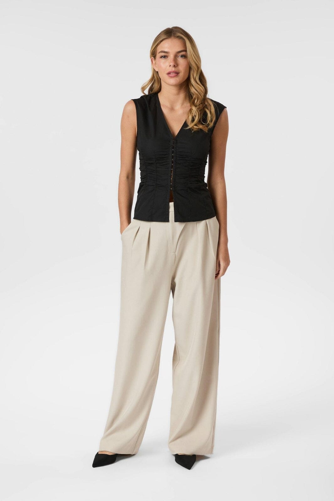 Neo Noir - Mevida Poplin Top 165511 - 100 - Black