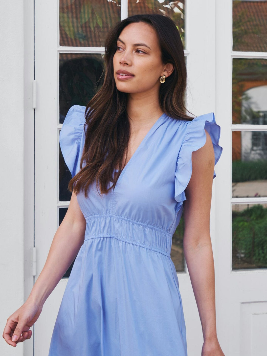 Forudbestilling - Neo Noir - Pollana Poplin Dress 160661 - 554 - Sky Blue Kjoler 