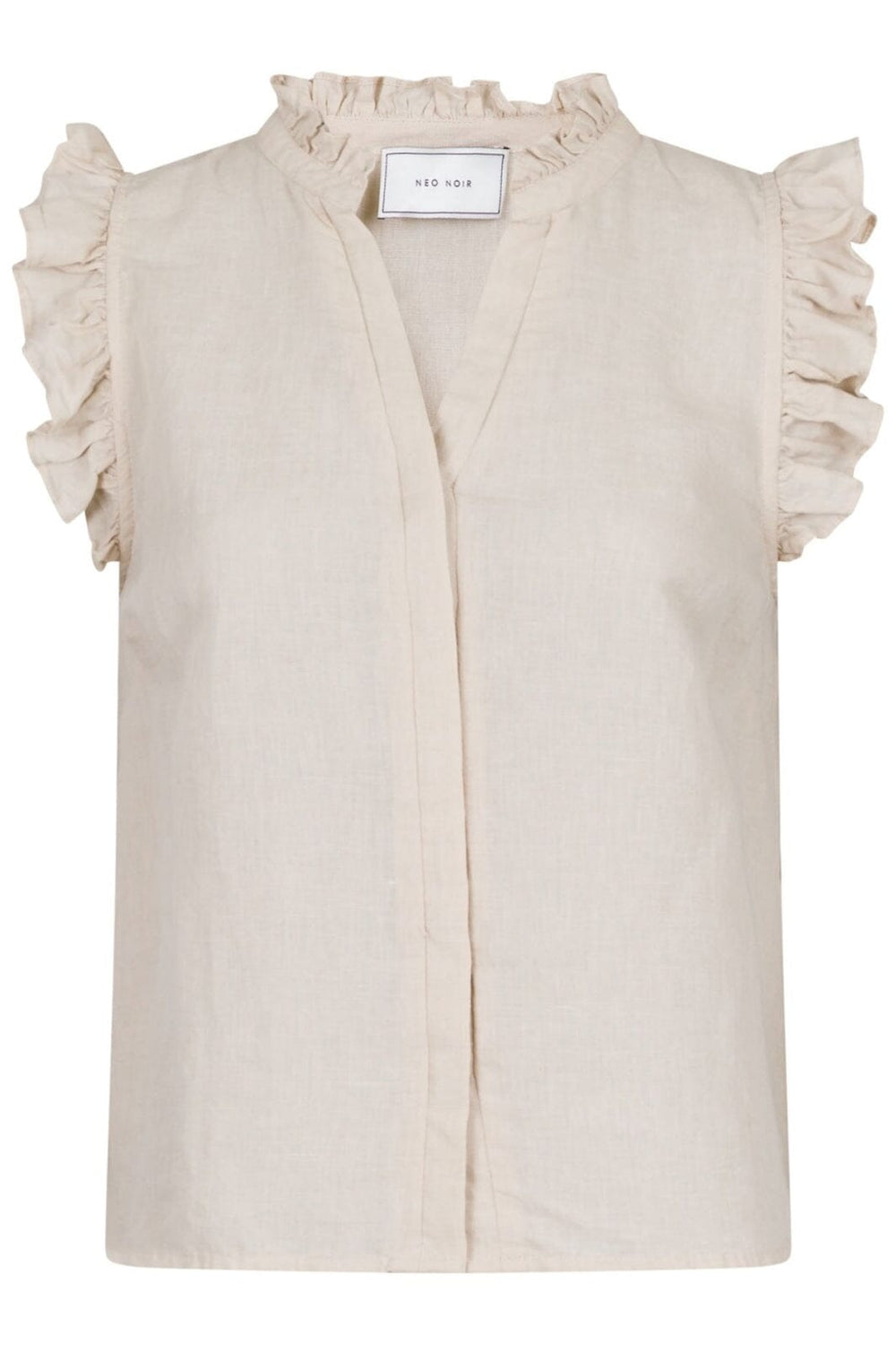 Forudbestilling - Neo Noir - Siona Linen Top - Sand (Juni) Bluser 