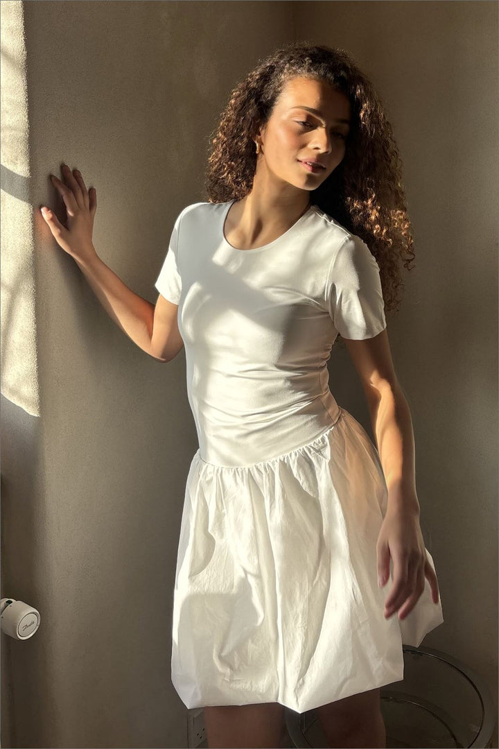 Neo Noir - Stela Short Balloon Skirt 163696 - 120 - White
