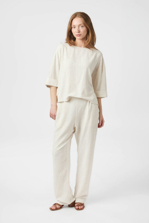 Forudbestilling - Neo Noir - Tatjanna Linen Jumpsuit 165935 - 815 - Natural