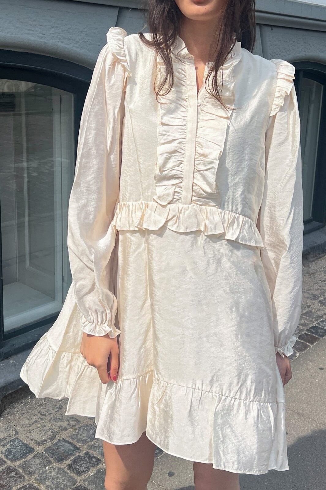 Forudbestilling - Neo Noir - Zinka Solid Dress - Ivory Kjoler 