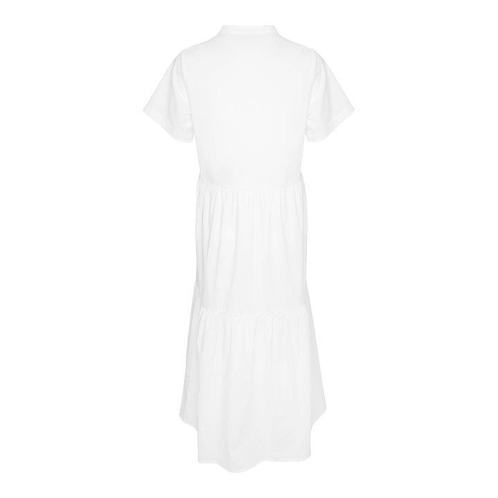 Forudbestilling - Noella - Lipe Long Dress Short Sleeve Cotton - White Kjoler 