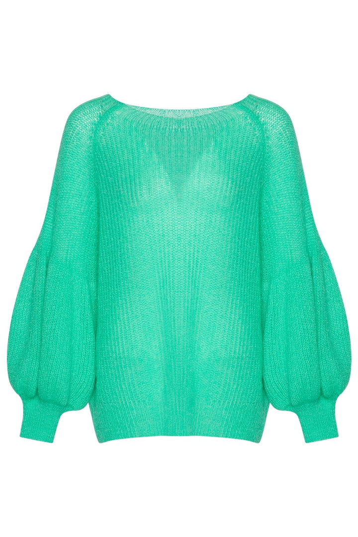 Forudbestilling - Noella - Miko Knit Sweater - Strong mint (Februar) Strikbluser 