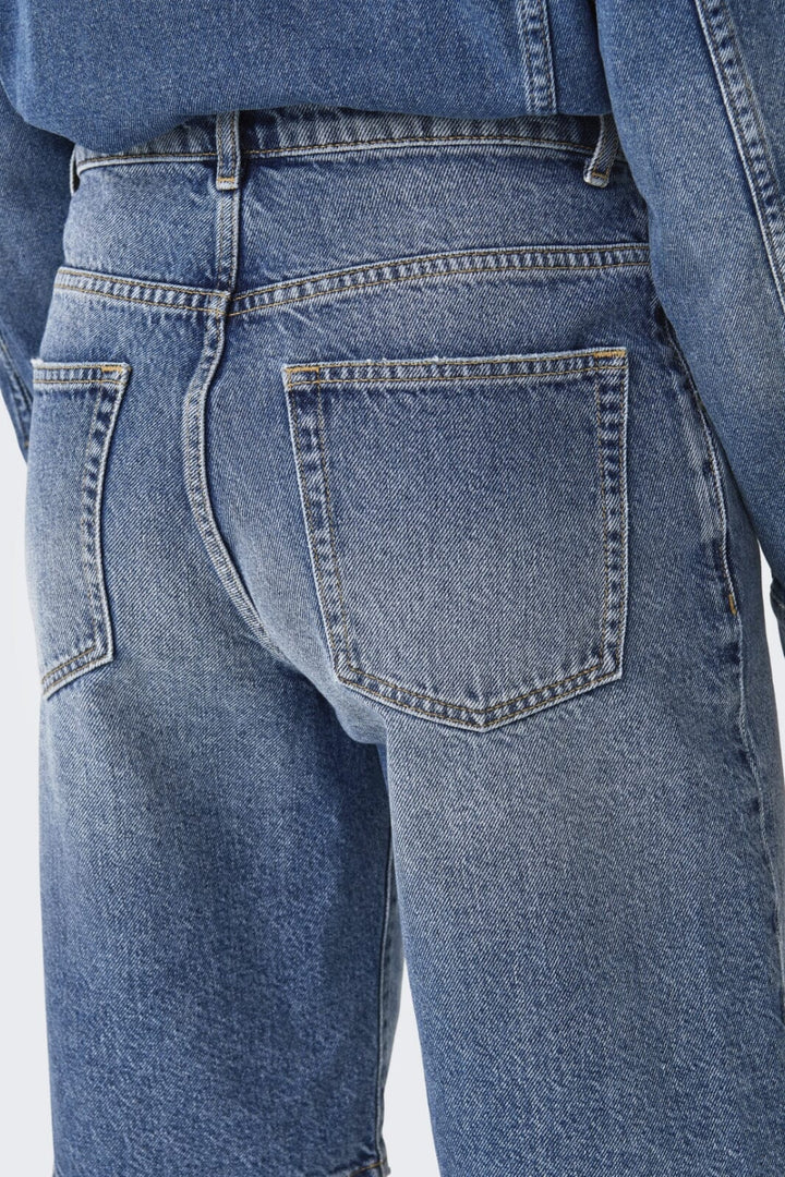 Forudbestilling - Only - Onlmate Reg Baggy Long Shorts - 4674440 Medium Blue Denim
