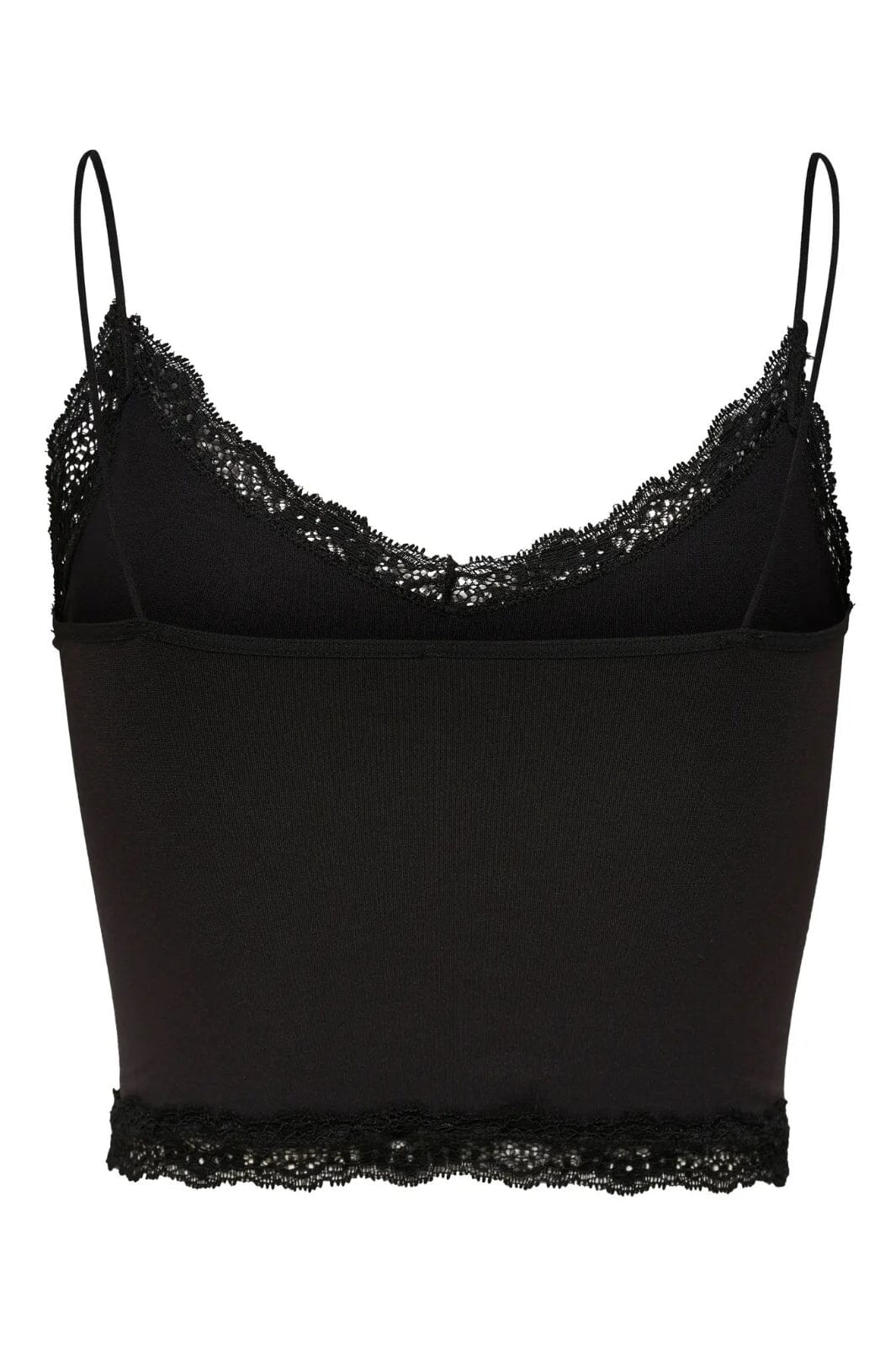 Only - Onlvicky Lace Seamless Cropped Top - 3210300 Black