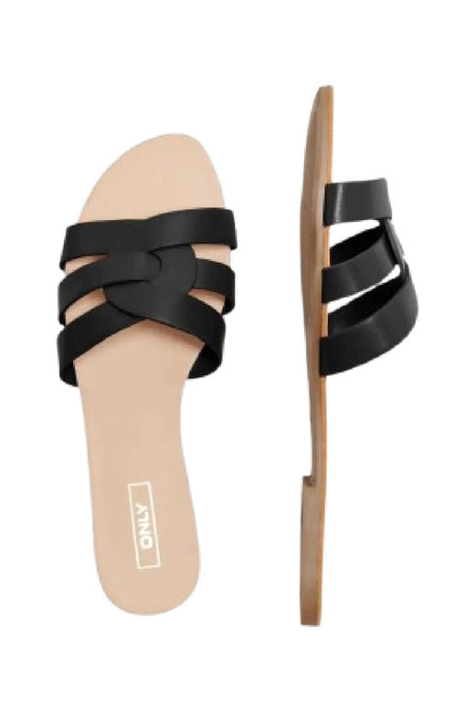 Only Shoes - Onlfeli-4 Pu Slip On Sandal - 4517025 Black