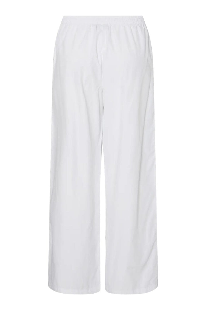 Pieces - Pcalba Wide Emb Pant - 4861911 Bright White