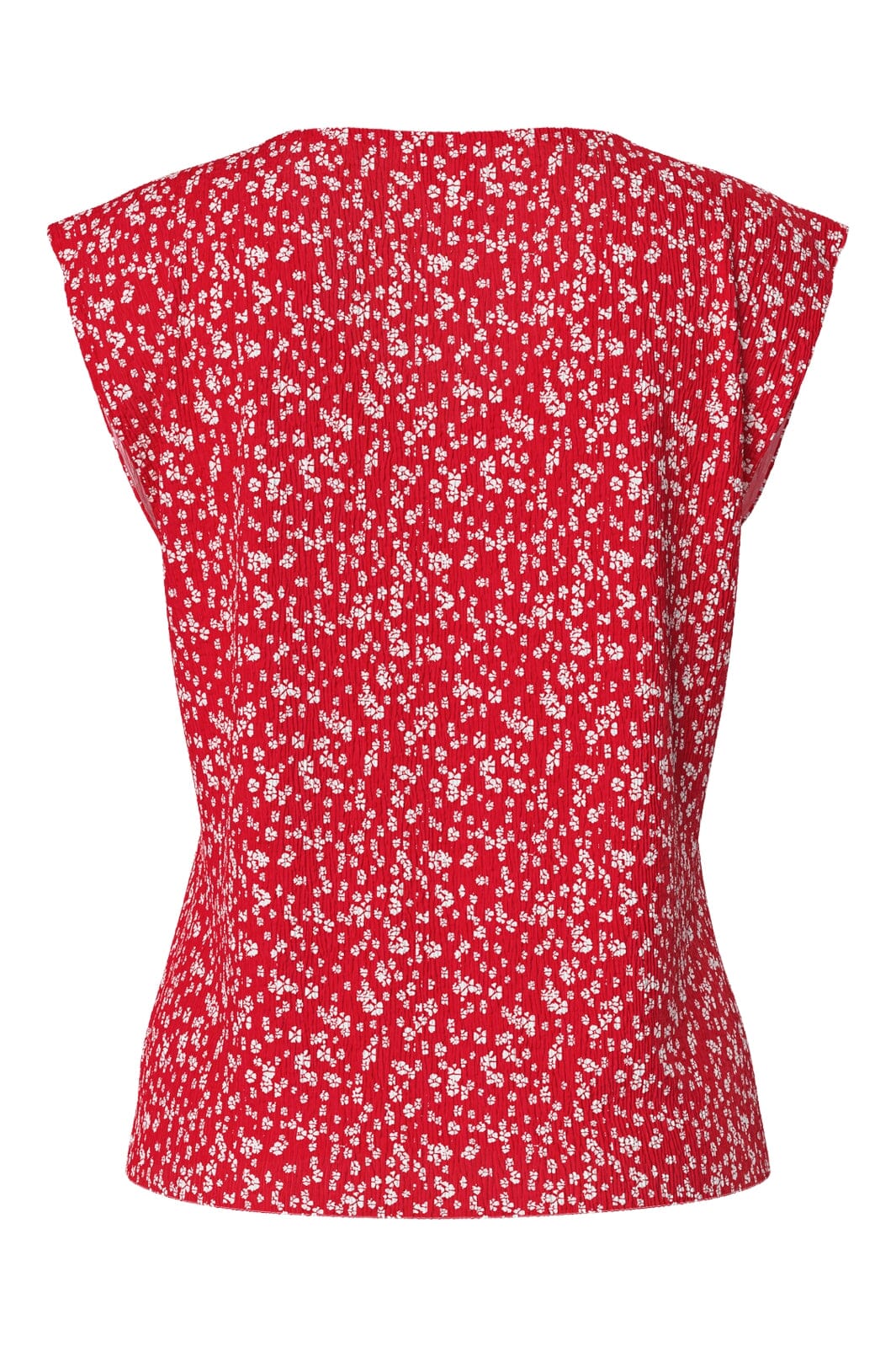 Forudbestilling - Pieces - Pcflora Ss V-Neck Top - 4699179 Lollipop Small Flower