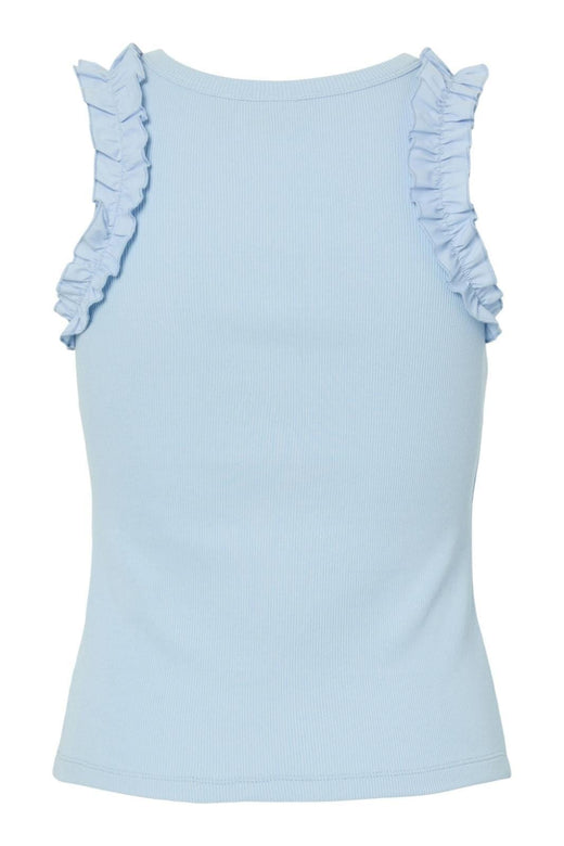 Pieces - Pctubana Frill Tank Top Pp - 4935395 Cashmere Blue