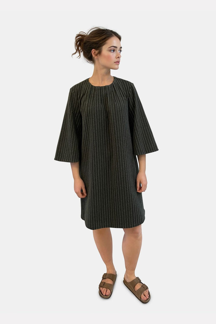 Förbeställning - Vila - Vinicca 3/4 Dress - 4891341 Dark Grey Melange