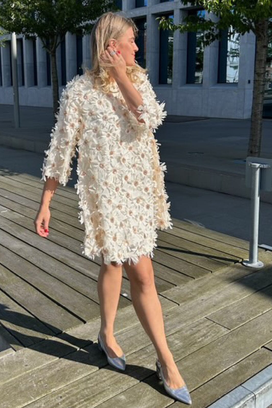 Forudbestilling - Y.A.S - Yasabelone 3/4 Dress - 4608265 Sheer Bliss Sequins Kjoler 