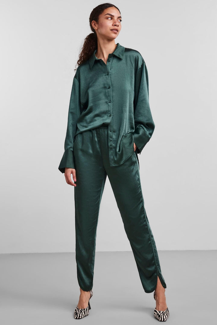 Forudbestilling - Y.A.S - YasVima Ls Shirt - Trekking Green (August) Skjorter 