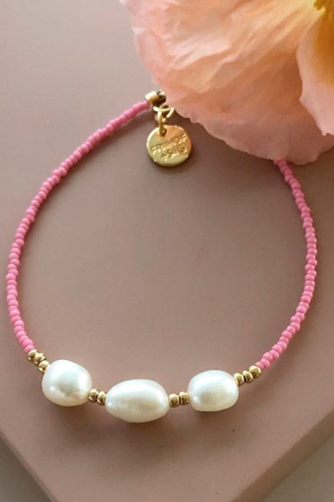 FRIIHOF+SIIG - Pearl Armbånd Armbånd Pink 