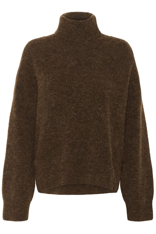 Gestuz - Alphagz Rollneck 10909446 - 108310 - Buff Mélange Strikbluser 