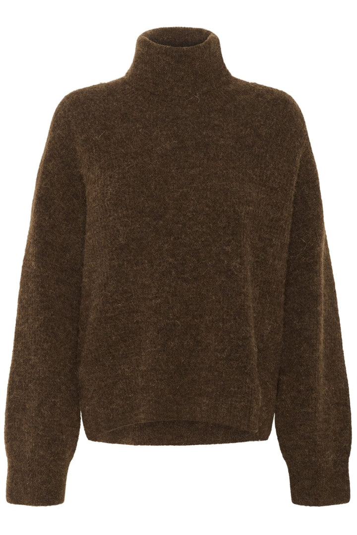 Gestuz - Alphagz Rollneck 10909446 - 108310 - Buff Mélange Strikbluser 