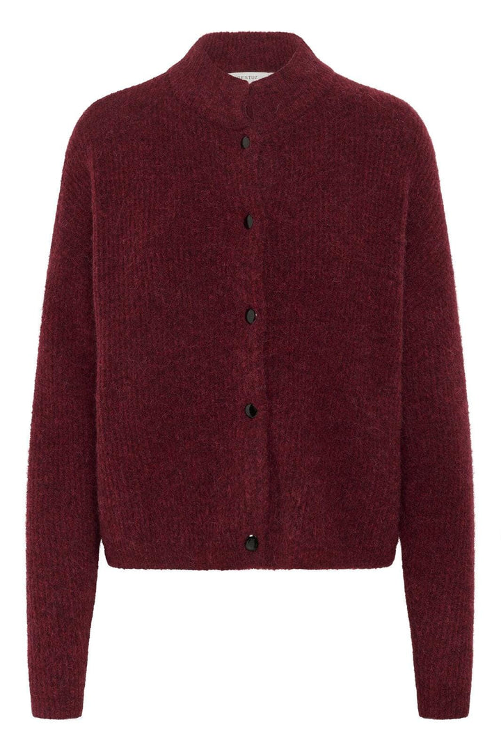 Gestuz - Alphagz Short Cardigan 10906463 - 107340 - Blood Red Mélange Cardigans 