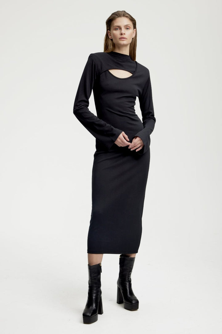 Gestuz - AnkaGZ long dress - Black Kjoler 