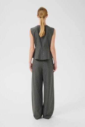 Gestuz - Gzadira Pants 10910708 - 100494 - Dark Grey Melange Bukser 