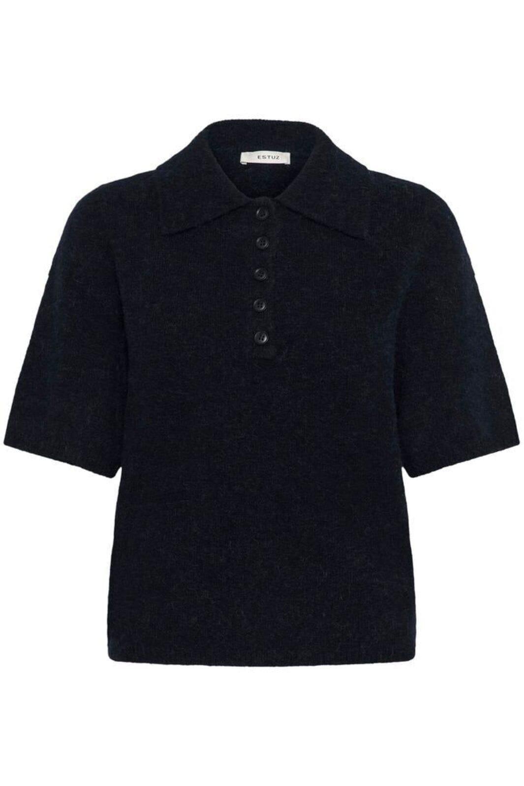 Gestuz - Gzalpha Ss Polo Pullover 10910852 - 108935 - Skycaptain Mélange Strikbluser 