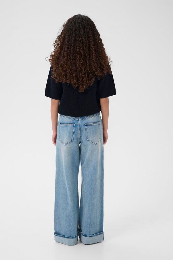 Gestuz - Gzalpha Ss Polo Pullover 10910852 - 108935 - Skycaptain Mélange Strikbluser 