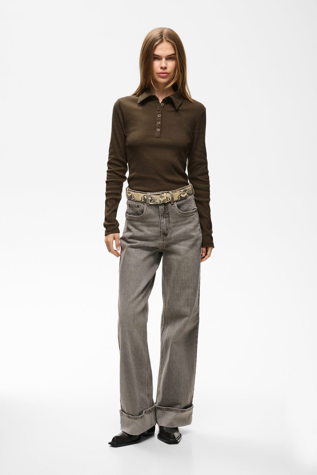 Gestuz - Gzdrew Ls Polo Top 10911272 - 190814 - Slate Black