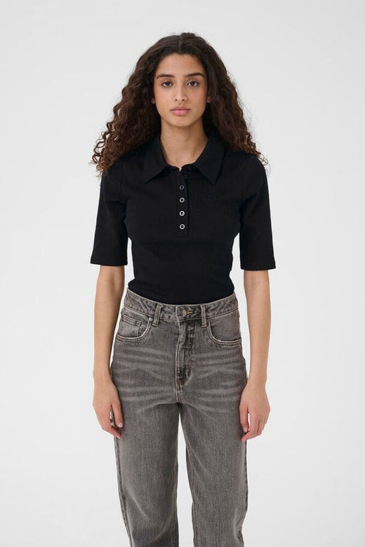 Gestuz - Gzdrew Polo Top 10910952 - 100017 - Black Toppe 