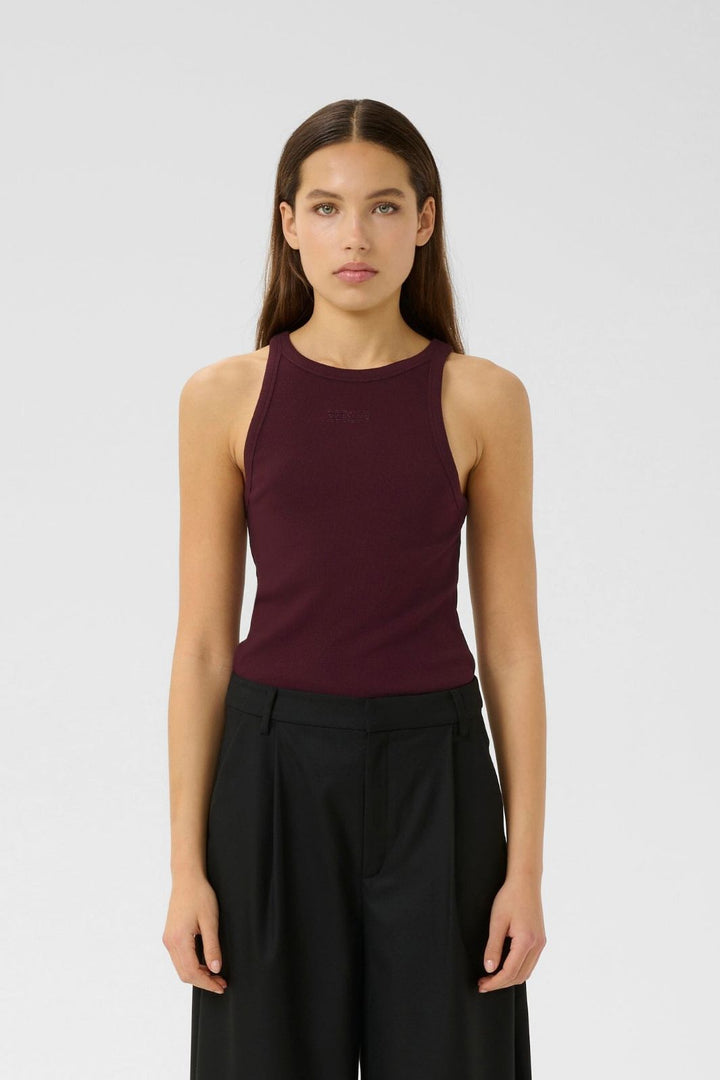 Gestuz - Gzdrew Rhinestone Logo Tank 10910297 - 108291 - Aronia Toppe 