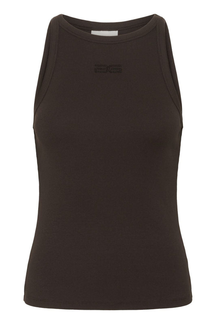 Gestuz - Gzdrew Rhinestone Logo Tank 10910297 - 191106 - Molé Toppe 